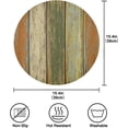 thumbnail image 2 of SKYSONIC Vintage Wood Grain Round Placemats for Dining Table Non-Slip Heat-Resistant Polyester Table Mats Set of 6 Washable Table Mats for Kitchen Dining Table Decoration (36), 2 of 5