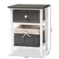 thumbnail image 2 of Unidad de almacenamiento Baxton Studio Shadell Modern gris oscuro/blanco, 2 of 9