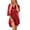 Red, variant on EKOUAER Women's Satin Nightshirt Button Down Nightgown 3/4 Sleeve Sleeptshirt with Pockets V Neck Boyfriend Sleepwear