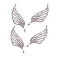 thumbnail image 1 of Miangastore Rhinestone Hair Clips Angel Wing Hair Clips Silver Zinc Alloy 4Pcs 2.2x1.0x0.2in, 1 of 9