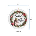 thumbnail image 5 of Baby's First Christmas 2025, First Christmas Ornaments for Kids - Hedgehog Design, Custom Name Text & Year, Circle Christmas Ornament, Festive Christmas Ornament, 5 of 5