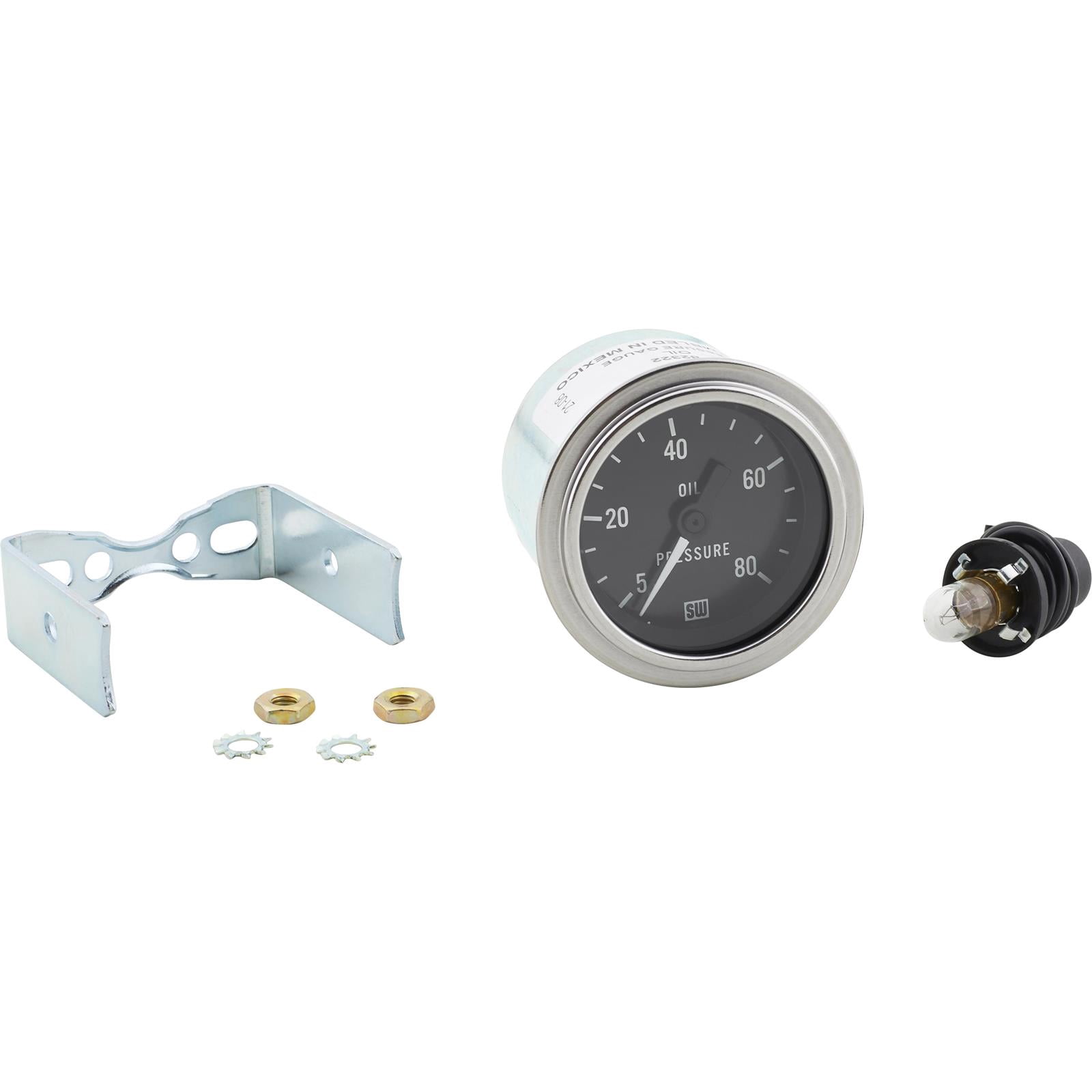 Stewart Warner 82322 Deluxe-Series Oil Pressure Gauge 2-1/16 in. (52 mm) Diamete
