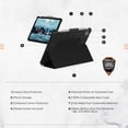 thumbnail image 2 of UAG iPad 10.2 inch 9th Generation 2021 & iPad 8th Generation 2020 Case Black Rugged Multi Angle Viewing Stand Folio Pencil Holder Biodegradable Outback Protective Cover, 2 of 8