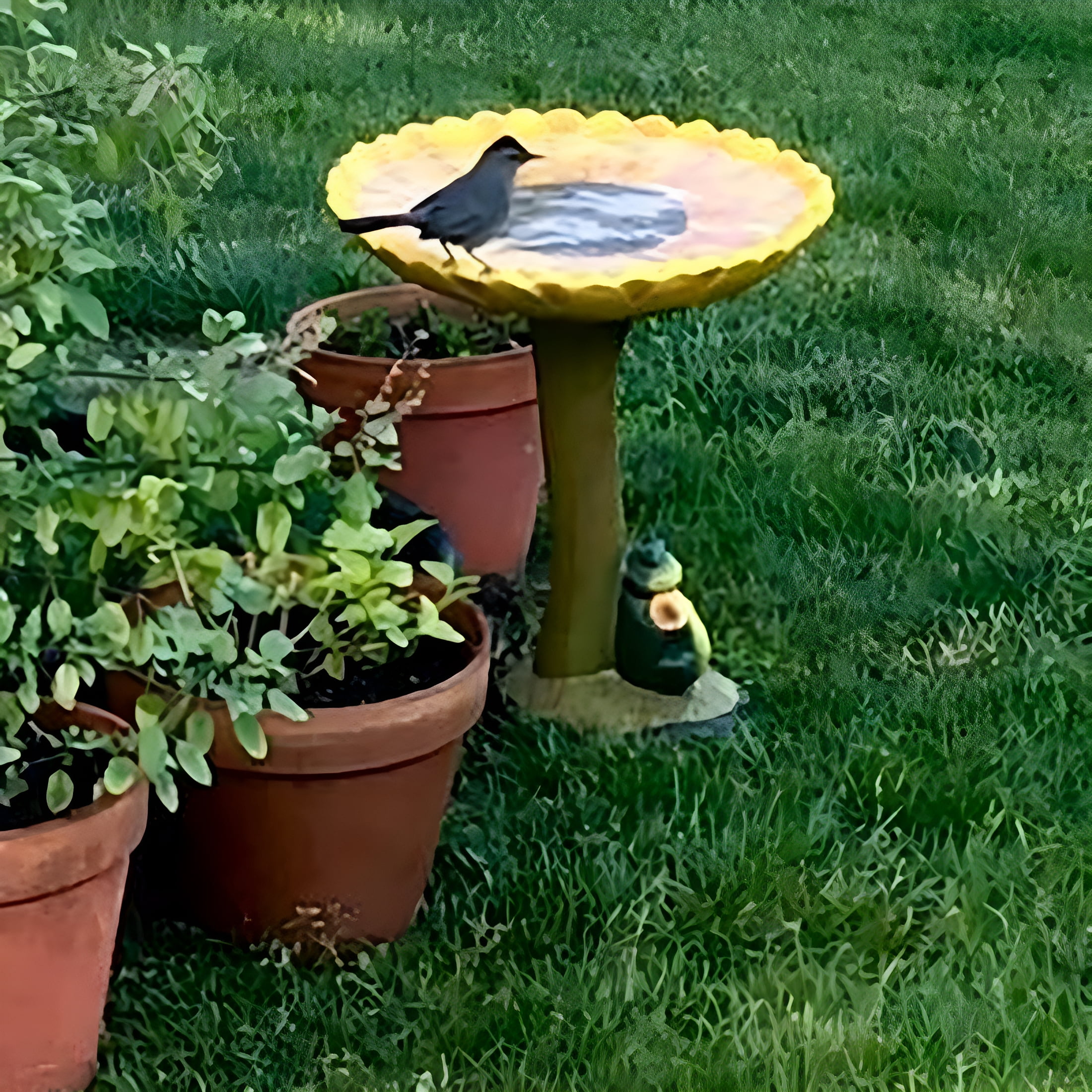 ACDANC Resin Frog Birdbath Polyresin Antique Garden Decor for Home Garden Yard Bird Feeding Station for Outdoor Decor Patio Backyard Decorative Bird Bath with Frog Statue (Green)
