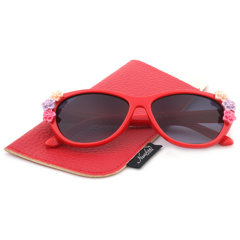 Kids Cat-Eye Sunglasses Red