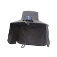 thumbnail image 3 of Sombrero con ventilador y ventilador solar para actividades al aire libre, deportes y playa. Gris oscuro, 3 of 9