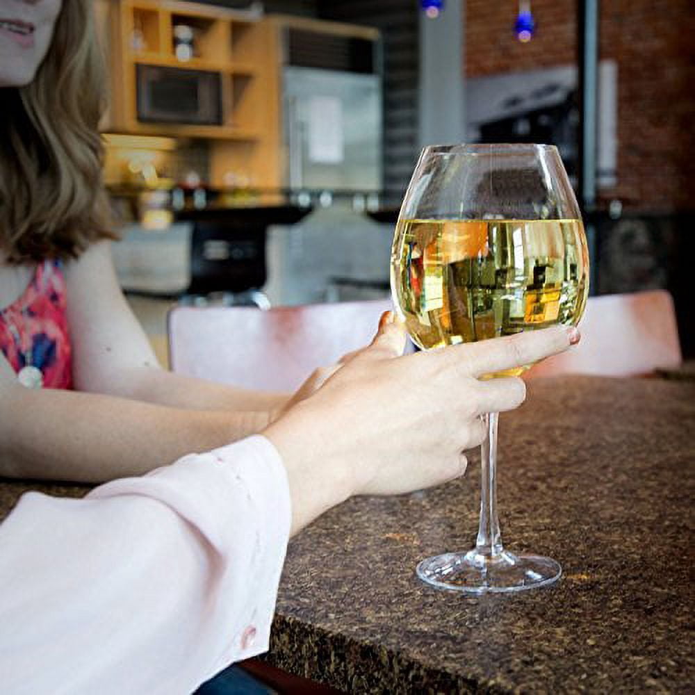 Big Betty Novelty Giant Wine Glass that Holds Full Bottle of Wine, Oversized Drinking Set - 750ml