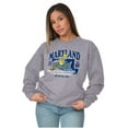 thumbnail image 4 of Maryland MD Fishing Chesapeake Smurfs Sweatshirt for Men or Women Brisco Brands S, 4 of 6