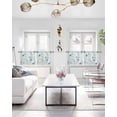 thumbnail image 2 of Aqua Coral Turtle Sheer Curtains for Bedroom Living Room Window Tier Curtain 24 Inch Length, Rod Pocket Voile Drapes Kitchen Curtains Half Window 2 Panels Ocean Shell Beach Starfish Seahorse Coastal, 2 of 5