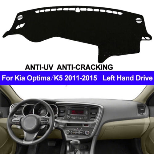 Leather For Kia Optima K5 2011-2015 Dashboard Protects mat DashMat Dash Cover Black