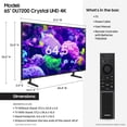 thumbnail image 2 of SAMSUNG Pantalla de 65 Pulgadas Clase DU7200D Serie Crystal UHD Smart TV con Resolucion de 4K, Knox Security, Gaming Hub, PurColor, Motion Xcelerator y OTS Lite, 2 of 7