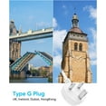 UK Travel Plug Adapter, Olcorife US to UK Ireland Type G Plug Adapter