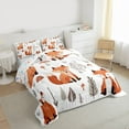 thumbnail image 3 of jejeloiu Cartoon Fox Bedding Comforter Set,Rustic Plant Twin Comforter Sets,White Orange Gray Bedding Set For Boys Teens,Luxury Bedroom Decor Reversible,2-Piece, 3 of 8