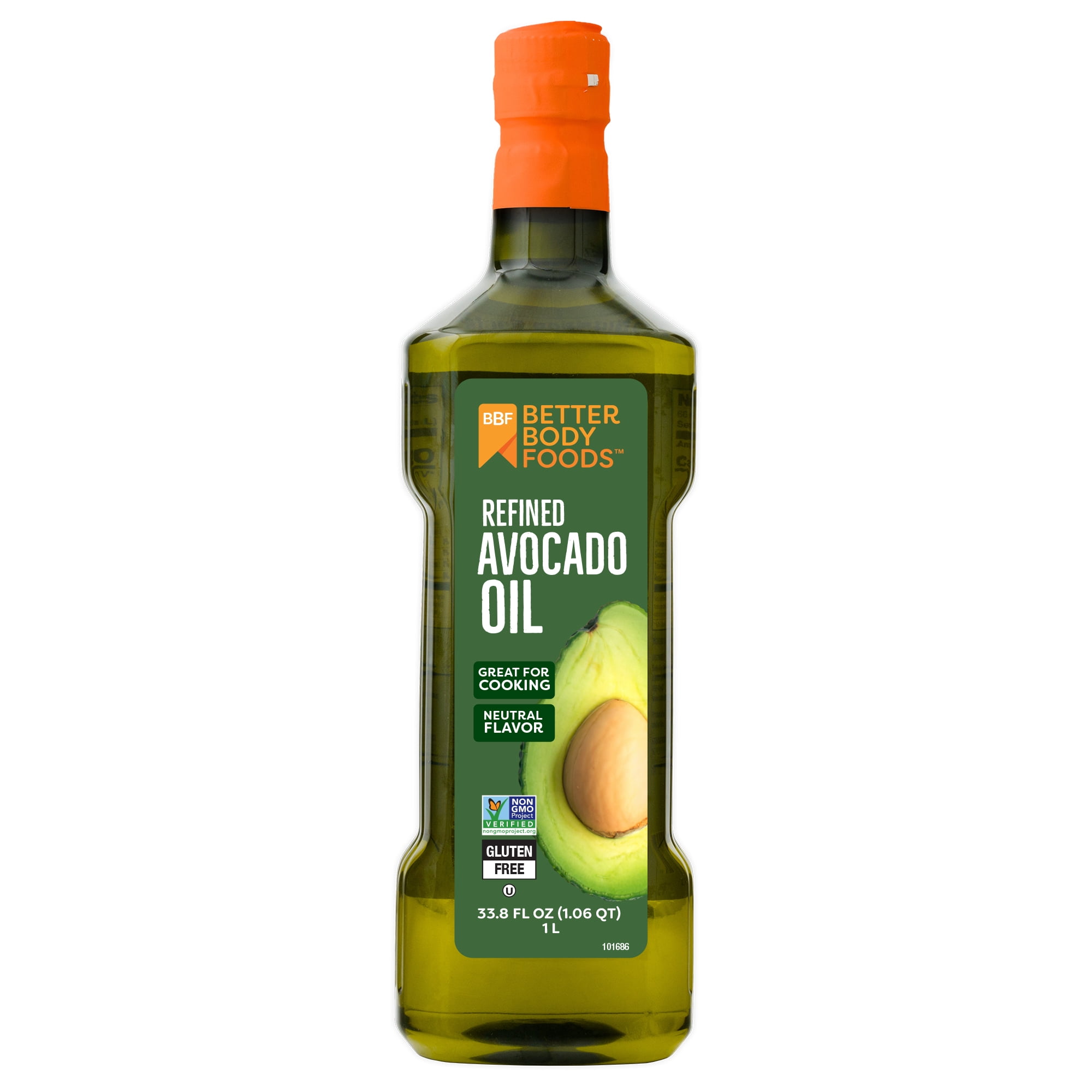 (4 pack) BetterBody Foods Refined Avocado Oil, 33.8 fl oz, 1 Liter