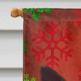thumbnail image 3 of Carolines Treasures LH9353CHF 28 x 40 Po. Drapeau de Noël en Toile Flocons de Neige Rouges Norwegian Elkhound - Taille Maison, 3 of 4