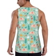 thumbnail image 3 of Xecao Elephant and Flowers Men's Tank Top Workout Quick Dry Sleeveless Gym Jogging Muscle Shirts Summer Swim Beach Tops, 3 of 9