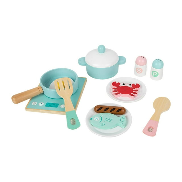 Accesorios de juguete de cocina para niños, juego de cocina, juego de comida, juego de sartén de cocina, juguetes de cocina de imitación para niños