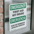 thumbnail image 4 of (2 Pack) First Aid Kit Inside Bilingual OSHA Emergency Sign 5 Inch X 3.5 Inch Vinyl Label Decal Sticker Weather Resistant, UV Protected for Workplace, Business, and Construction Site,, 4 of 7