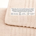thumbnail image 5 of Great Bay Home Luxury 100% Cotton Ribbed Texture 4-Pack Bath Towel Set, Pink Sand, 5 of 6