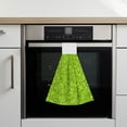 thumbnail image 6 of Kdxio Lime green glitter Hand Towel with Loop Hanging Towel Absorbent Tie Towels for Kitchen Tea Bar Bathroom Decor, 6 of 7