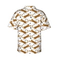 thumbnail image 3 of Daiia Leopard Print Hawaiian Shirt for Men Gentle Cotton Regular Short Sleeve Casual-Large, 3 of 9