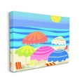 thumbnail image 3 of Stupell Industries Vibrant Sun Umbrellas Summer Beach Shore Scene Graphic Art Gallery Wrapped Canvas Print Wall Art, Design by Maret Hensick, 3 of 7