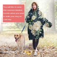 thumbnail image 4 of Wearable Oversized Blanket,Pioneer Flower Floral Print Pattern Wearable Blanket Hoodie for Adults,Cozy Hooded Blankets with Super Pockets,Super Warm Fuzzy Pullover for Women & Men, 4 of 6