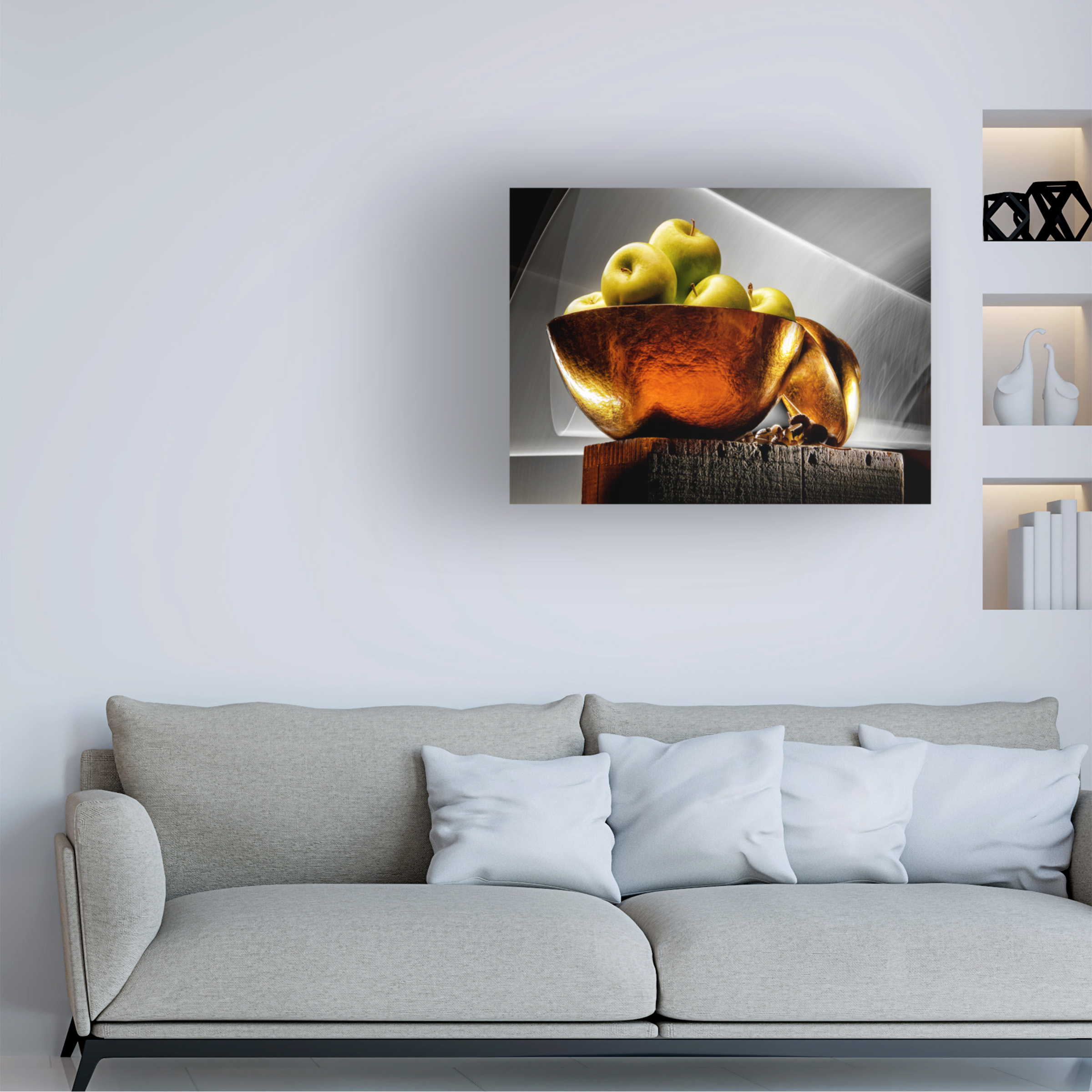Joe Felzman Photography 'Apple In A Gold Bowl' Canvas Art