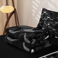 thumbnail image 5 of Homewish Kids Ice Hockey Zipper Twin Comforter Sets with Fitted Sheet and 2 Pillowcases For Boys,Sports Theme Zipper Bedding Set,Black Gray,Black Reversible,4 Pieces, 5 of 7