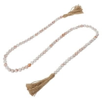 GOOHOCHY Wood Bead Garland with Tassels for Decor Multi Color Rustic Wall Hanging Adornment 7.5 Feet