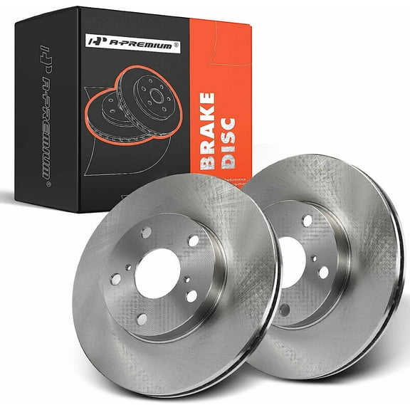 A-Premium Front Disc Brake Rotors Set Compatible with Toyota RAV4 2001-2003 2.0L, RAV4 2004-2005 2.4L 2-PC Set