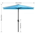 thumbnail image 3 of Media sombrilla de patio ABCCANOPY de 2,7 m (turquesa) con sistema de manivela, 3 of 7