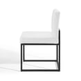 thumbnail image 4 of Tufted Side Dining Chair, Fabric, Metal Steel, Black White, Modern Contemporary Urban Design, Kitchen Room Cafe Bistro Restaurant Hospitality, 4 of 7