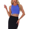 thumbnail image 1 of Camiseta sin mangas de verano INSPIRE CHIC para mujer, color azul real, 1 of 5