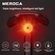 thumbnail image 4 of Luz trasera de inducción de freno inteligente para bicicleta MEROCA WR-05, luz trasera de advertencia de seguridad con carcasa de PC y carga USB, 4 of 4