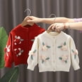 thumbnail image 6 of Esaierr kids Baby Girls Knitted Cardigan Jacket Sweater Jacket Toddler Infant Girls Knitted Coat Outwear Crewneck Knit Crochet Button Closure Cardigan Tops,Sizes 9M-6Y, 6 of 7