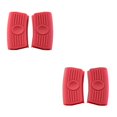 thumbnail image 4 of Injueey 2 piezas de soporte para mango de olla, accesorio para utensilios de cocina, funda aislante, Clip de silicona grueso, doble agujero rojo Rojo Doble agujero 2piezas Injueey CBP457869, 4 of 6
