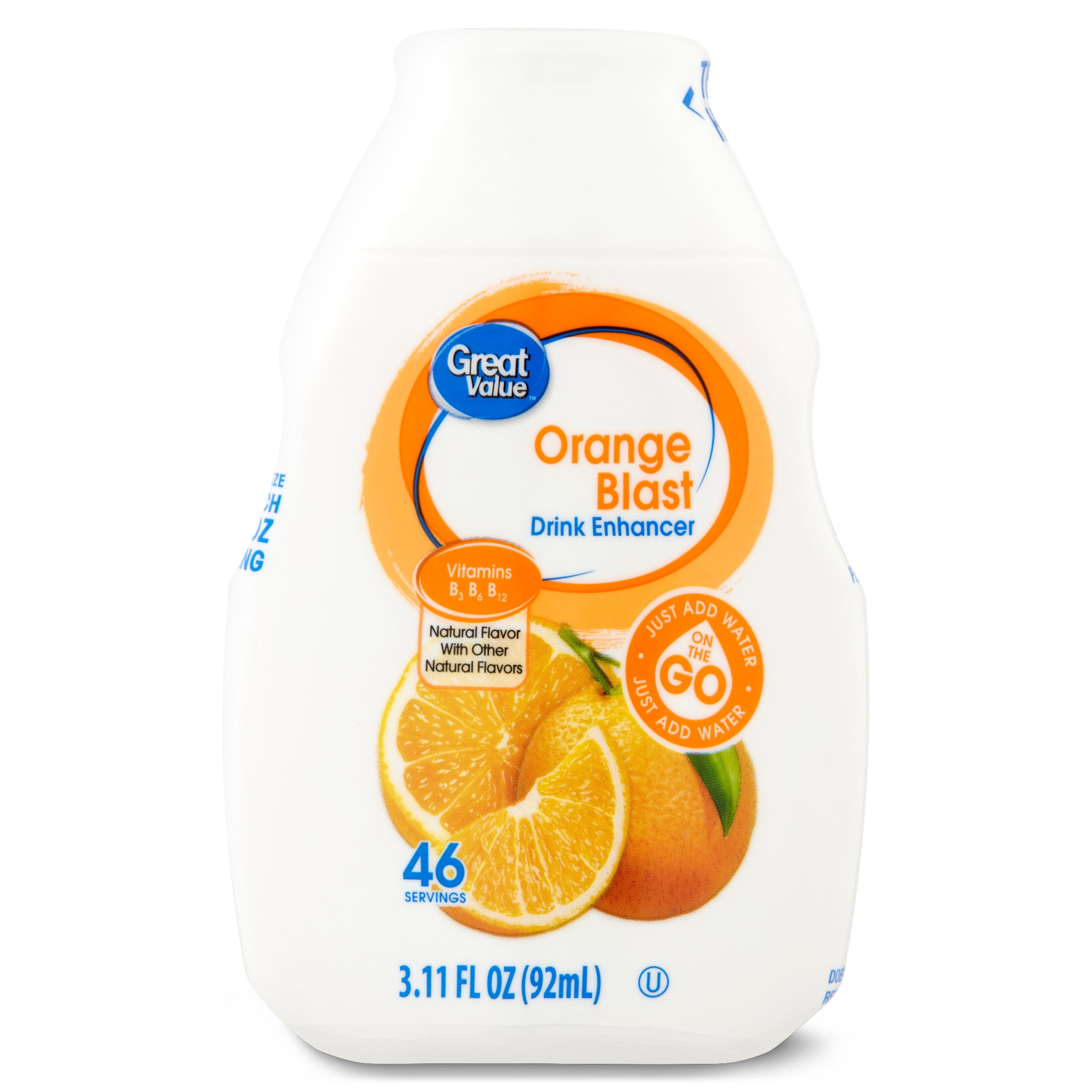 Great Value Orange Blast Drink Enhancer, 3.11 fl oz bottle