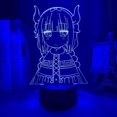 thumbnail image 3 of SCSYV 3D Night Light Touch Switch Table Desk Illusion Lamps Led Night Light Dragon Maid 3D Lamp Anime for Room Decor Nightlight Kid Child Birthday Gif, 3 of 5