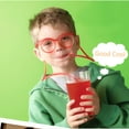 thumbnail image 2 of Labymos Fun Eyeglasses Eyewear Straw Crazy Design DIY Silly Transparent Funny Stylish Cartoon Gift for, 2 of 7