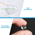 thumbnail image 4 of Uxcell Transparent Glass Cabochons, 60Pcs 8x8mm Heart Shaped Glass Dome Tiles, 4 of 5