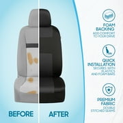 BDK PolyPro Car Seat Covers for Car Truck Van SUV, Front and Rear Split Bench Full Set, Easy to Install Universal Auto Fit, Charcoal