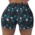 thumbnail image 2 of Balery Animal Footprints Printed Workout Shorts for Women Seamless Scrunch Short Gym Yoga Running Sport Active Exercise Fitness Shorts-Medium, 2 of 8