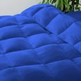 thumbnail image 3 of Cloud Fino 100% Cotton Comforter, All Season Quilted, 600 Thread Count,Luxury Box Stitched Comforter Set, Cooling Soft Bedding Set !!(Royal Blue,King/California King), 3 of 6