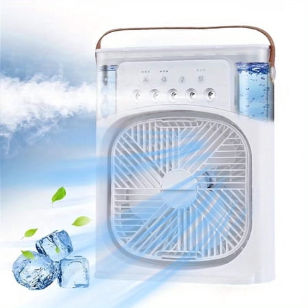 DEEPALS 3-Speed Battery Evaporative Air Cooler, White