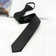 thumbnail image 5 of Black Color Clip On Tie Security Tie Doorman Steward Matte Funeral Tie SALEf, 5 of 7