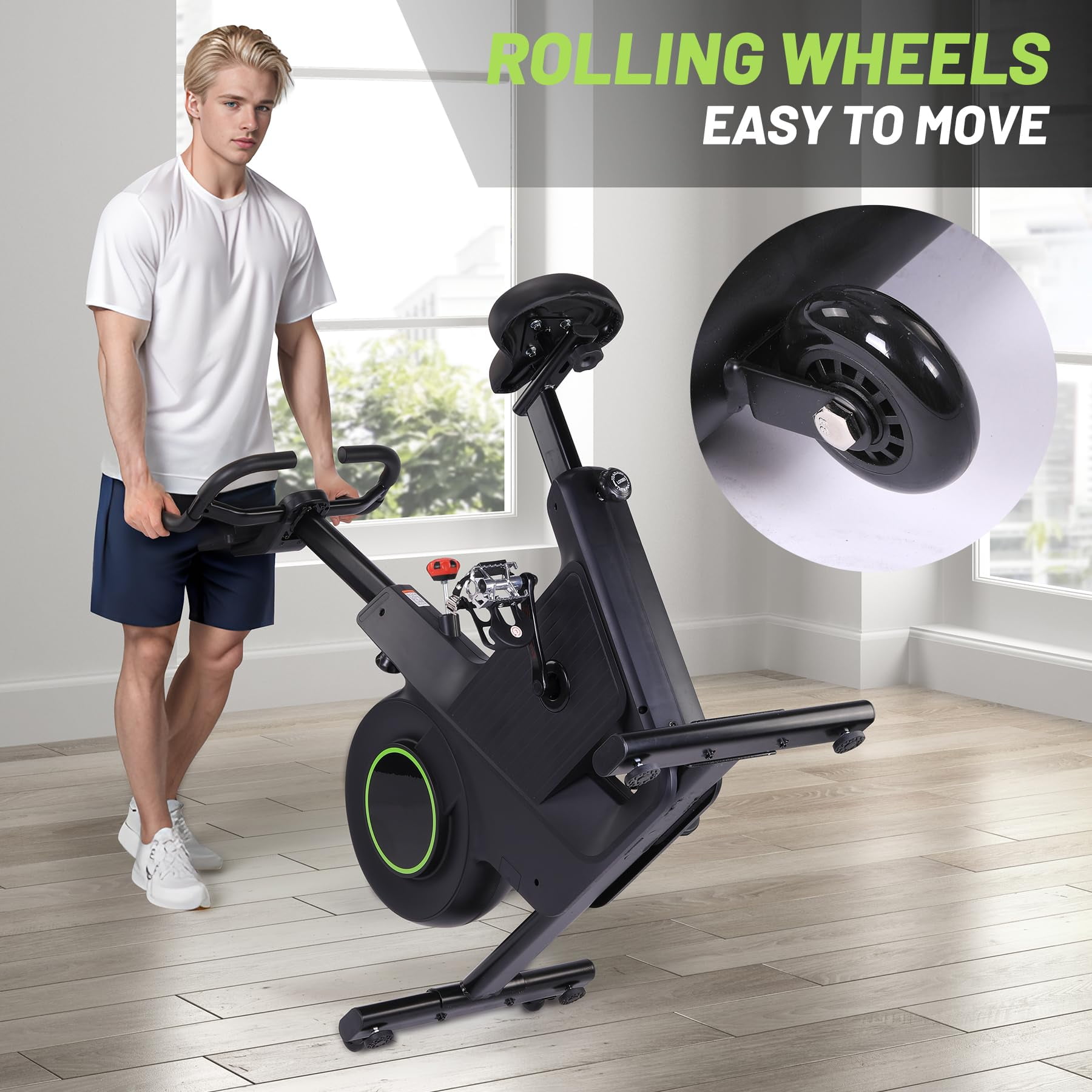 Life Exercise Bike: Quiet Belt Drive, Enhanced LCD Monitor, Infinitely Variable Speed for Muscle Toning, Weight Loss, Cardio - Stable Frame, Fully Adjustable, Low Noise Indoor Cycling Bike
