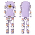 thumbnail image 4 of Halloween Pajamas Family Set - 2 piece Ghost Print Long Sleeve Tops + Pants Sleepwear,Casual Matching Family Halloween Pajamas for Xmas Celebration & Photos for S Pjs, 4 of 4