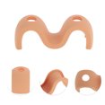 thumbnail image 3 of Unique Bargains 1 Pc Wave m Shape Toothbrush Holder for Bathroom Orange Silicone, 3 of 5