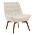 thumbnail image 3 of Linon Cambria Wood Upholstered Tufted Accent Chair in Natural, 3 of 10